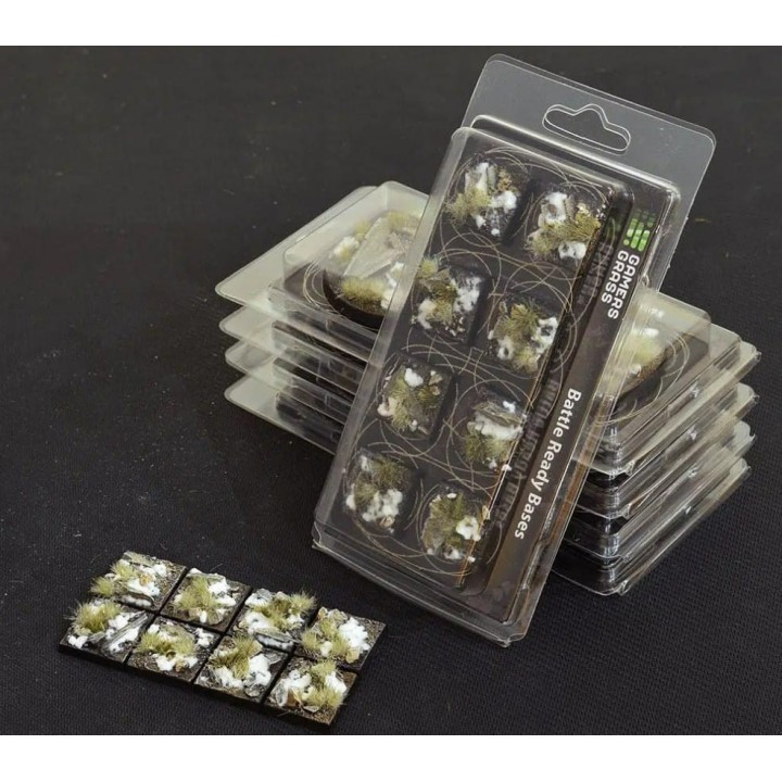 Bases Square - Winter 25mm (x8)