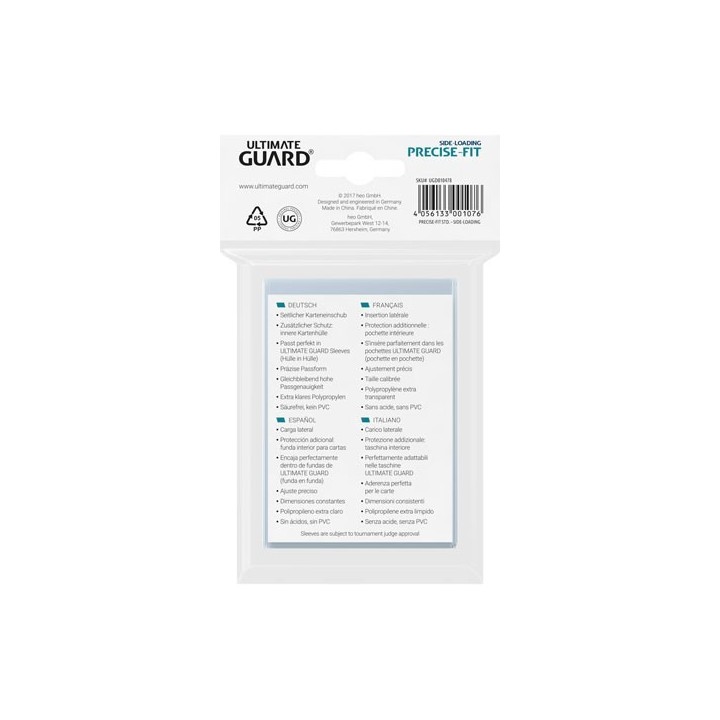 Ultimate Guard Precise-Fit Sleeves Standard Size (100) - Side-Loading