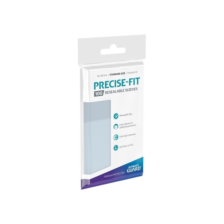 Ultimate Guard Precise-Fit Sleeves Standard Size (100) - Resealable
