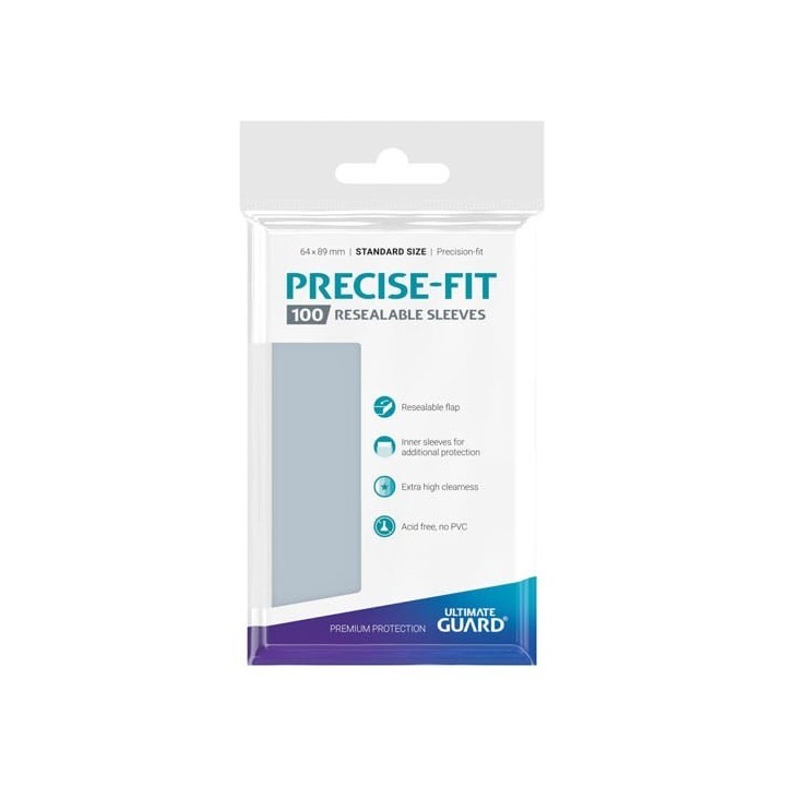 Ultimate Guard Precise-Fit Sleeves Standard Size (100) - Resealable