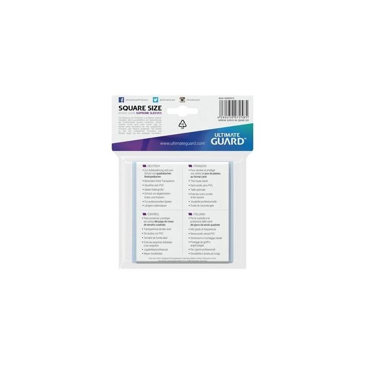 Ultimate Guard Supreme Sleeves for Board Game Cards Square (50)