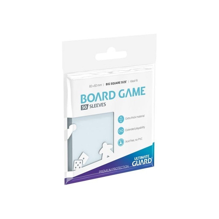 Ultimate Guard Premium Soft Sleeves for Board Game Cards Big Square (50)