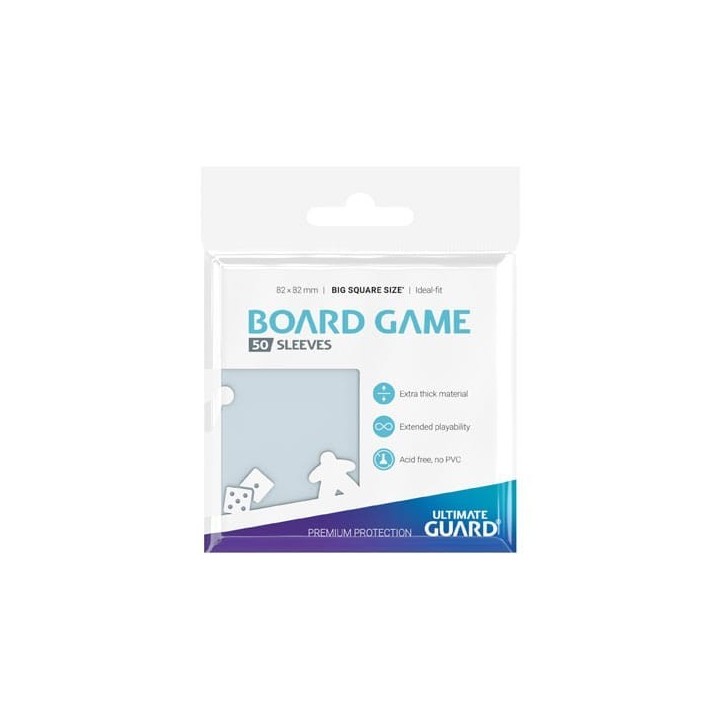 Ultimate Guard Premium Soft Sleeves for Board Game Cards Big Square (50)