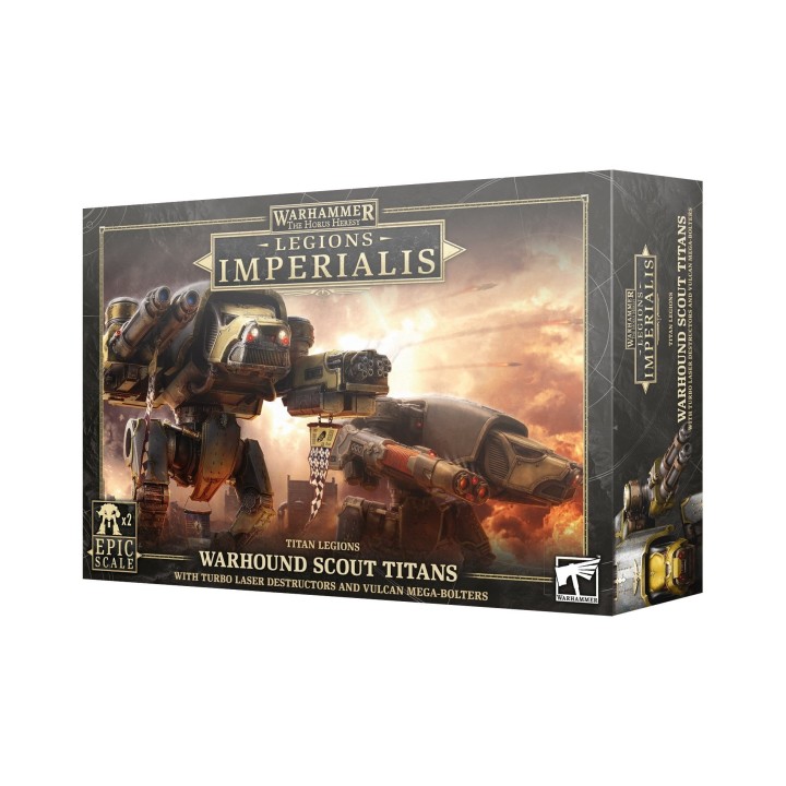 Legions Imperialis: Warhound Scout Titans with Turbo Laster Destructors and Vulcan Mega-Boulters