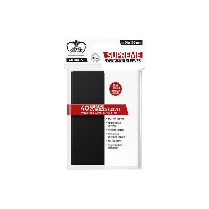 Ultimate Guard Supreme Sleeves Oversized Black (40)